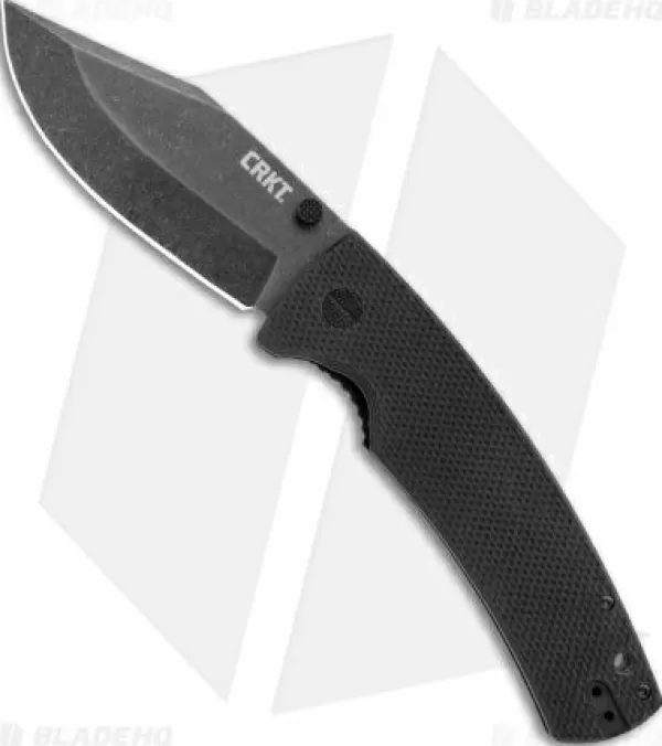 Best Quick Delivery Crkt Ryan Johnson The Gulf Lock Knife Black G10 (4 Black Stonewash) Pocket Knives