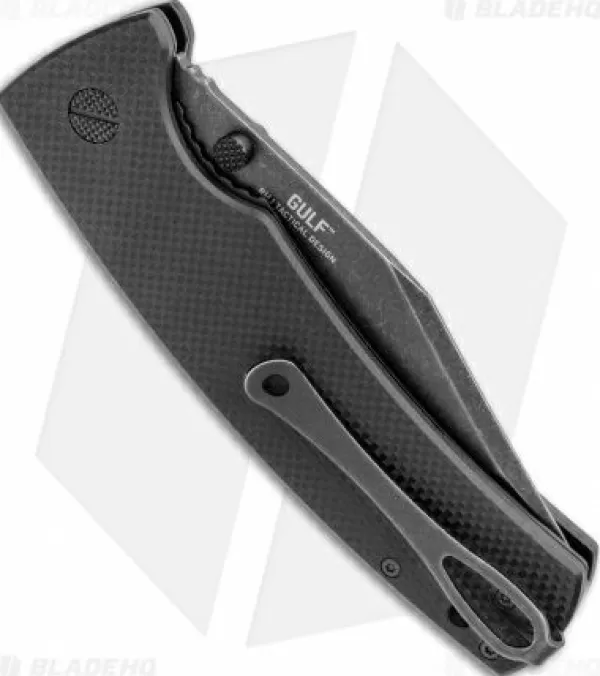 Best Quick Delivery Crkt Ryan Johnson The Gulf Lock Knife Black G10 (4 Black Stonewash) Pocket Knives