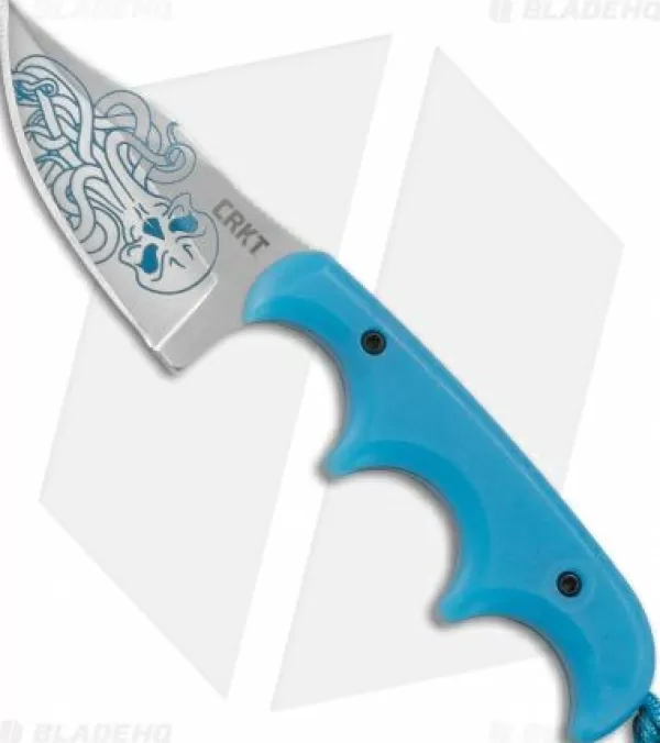 Shop Reliable Quality Crkt Folts Minimalist Bowie Cthulhu Neck Knife Blue Grn (2 Satin) 2387O Fixed Blade Knives
