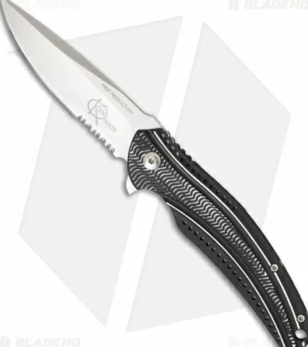 Store Reliable Quality Crkt Ken Onion Ripple Frame Lock Knife Black (3.125 Satin Serr) K405Kxs Pocket Knives