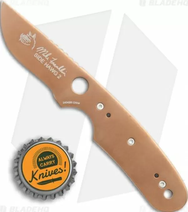 Flash Sale Reliable Quality Crkt Side Hawg 2 Fixed Blade Neck Knife W/ Pivot Sheath (2.25 Bronze) 2404Br Fixed Blade Knives