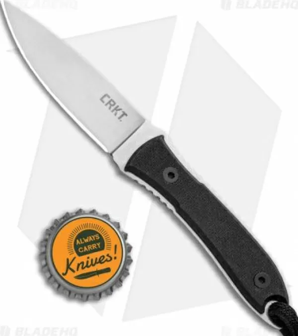Shop Special Style Crkt Carson F4-02N Fixed Blade Neck Knife Black G-10 (2.88 Satin) Fixed Blade Knives