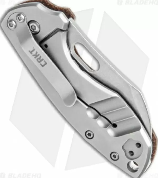 Discount Special Style Crkt Pilar Frame Lock Knife Brown Linen Micarta Bhq Exclusive (2.4 Stonewash) Pocket Knives