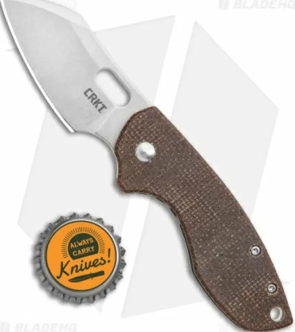 Discount Special Style Crkt Pilar Frame Lock Knife Brown Linen Micarta Bhq Exclusive (2.4 Stonewash) Pocket Knives