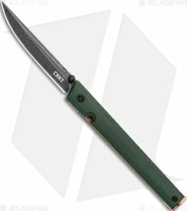 Best Unique Crkt Ceo Liner Lock Knife Green Micarta (3.1 Smokewash D2) Bhq Exclusive Pocket Knives