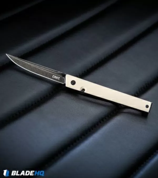 Flash Sale Unique Crkt Ceo Liner Lock Knife White Micarta (3.1 Smokewash D2) Bhq Exclusive Pocket Knives