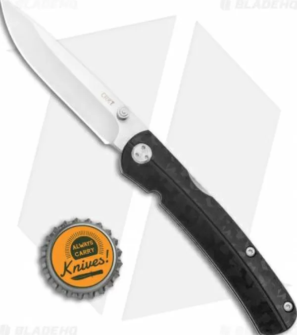 Clearance Unique Crkt Steigerwalt Kith Front Lock Knife Black Grn (3 Satin) 6433 Pocket Knives